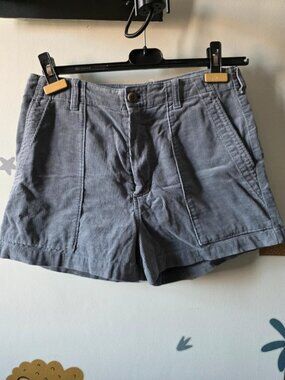 Gray Corduroy Utility Shorts Women's Size M